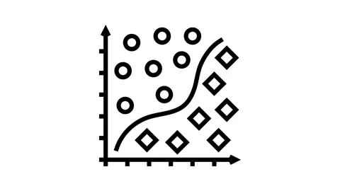 Classification machine learning line icon animation Stock Footage 326125544