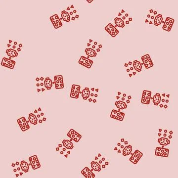 Classification machine learning line vector seamless pattern Stock Illustration