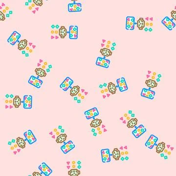 Classification machine learning vector seamless pattern Stock Illustration