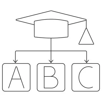 Classification Model icon. Vector pictogram with thin black lines Illustrazione stock