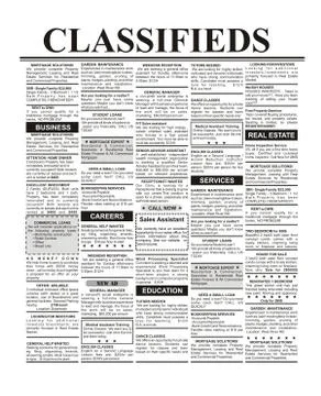 Classified Ad Stock Illustration