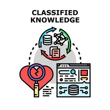 Classified data knowledge base analytics and management Stockillustratie