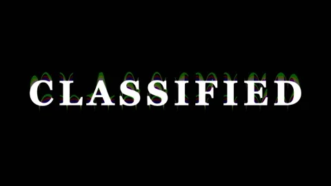 Classified document text appearing with digital distortion during a cinemat.. Stock Footage 343479134