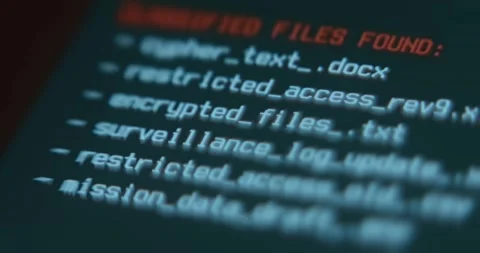 Classified files found on smart device Stock Footage 322617076