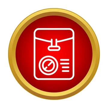 Classified folder document icon protecting secret information Stock Illustration