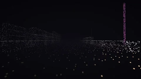 Classified lidar point cloud container terminal port yard stacking area Video stock 342131163