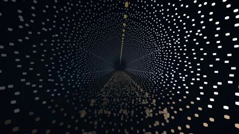 Classified lidar point cloud metro tunnel interior rail catenary survey drive Stock Footage 342136806