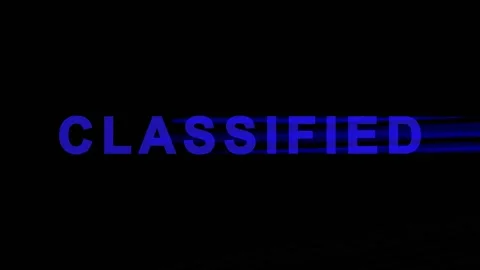 Classified text appearing on black background with subtle cinematic motion .. Stock Footage 343479143