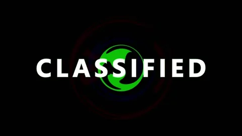 Classified Text Appearing On Black Background With Subtle Light Changes Cin.. Video stock 343479152