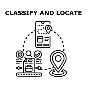 Classifying and locating information using modern technology Stock Illustration