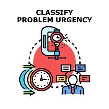 Classifying problem urgency with time and task management Stock Illustration