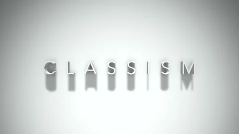 Classism 3D title animation with shadows on a white background Stock Footage 296906278