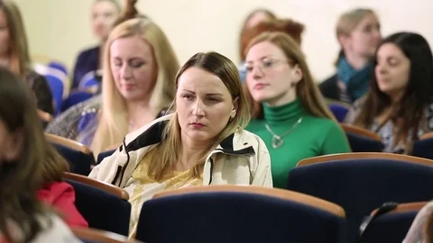 Classmates Sitting In Classroom During Lecture Video stock 74685550