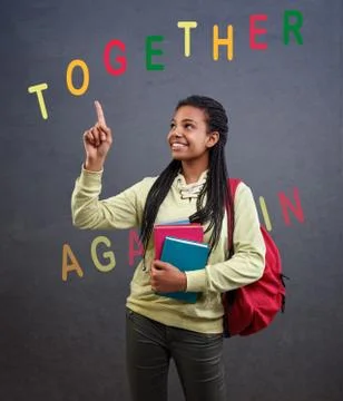 Classmates together again Stock Photos