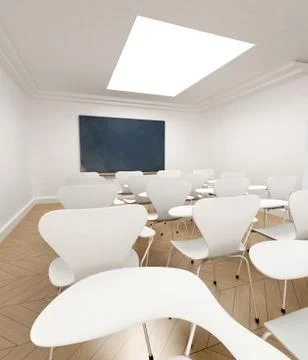 Classroom from back row Stock Illustration