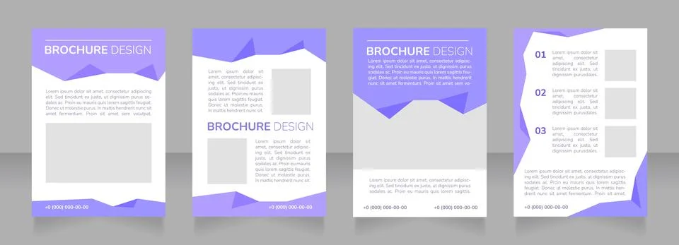 Classroom based training blank brochure layout design Stock Illustration