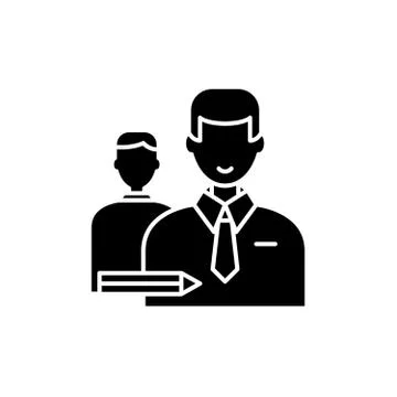 Classroom black icon, vector sign on isolated background. Classroom concept Stock Illustration