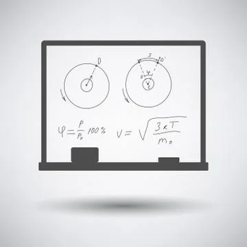 Classroom blackboard icon Illustrazione stock