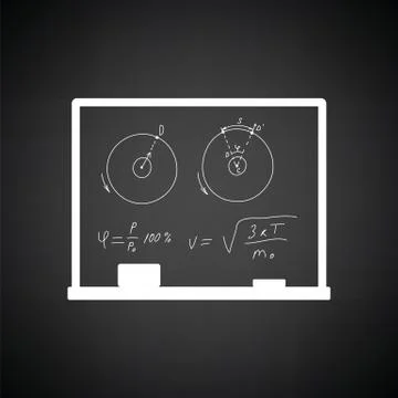 Classroom blackboard icon Illustrazione stock