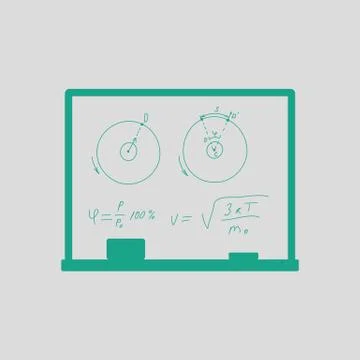 Classroom blackboard icon Illustrazione stock
