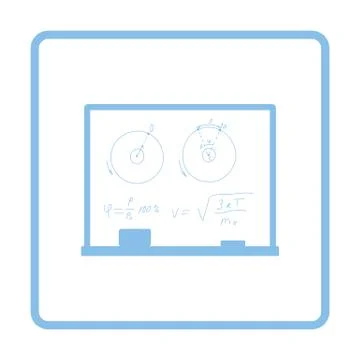 Classroom blackboard icon Stock Illustration
