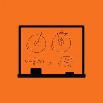 Classroom blackboard icon Illustrazione stock