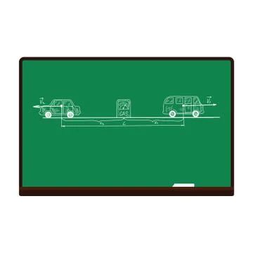 Classroom blackboard icon Illustrazione stock