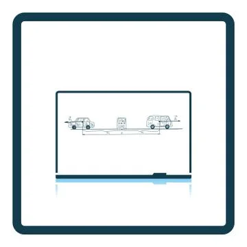 Classroom blackboard icon Illustrazione stock