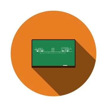 Classroom Blackboard Icon 스톡 일러스트