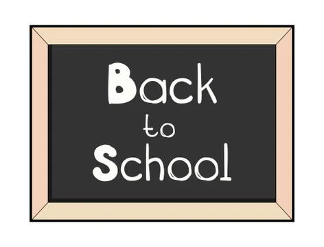Classroom blackboard isolated. Back to school lettering vector illustration Stock Illustration