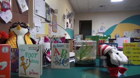 Classroom, Books, Play Area Stock Footage 40301052