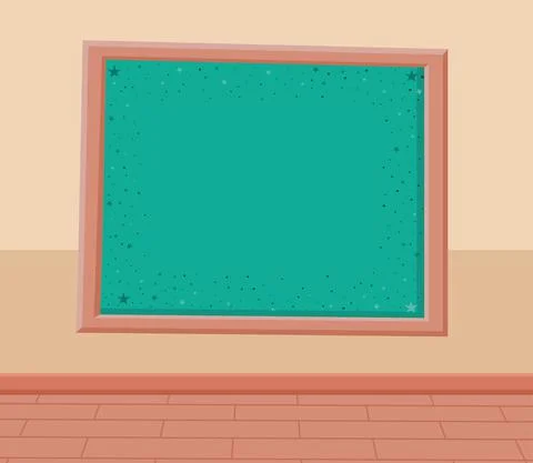 Classroom with chalkboard Stock Illustration