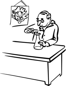 Classroom, chemistry lesson 库存插图