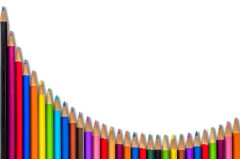 Classroom Colored Pencils Stock-Fotos