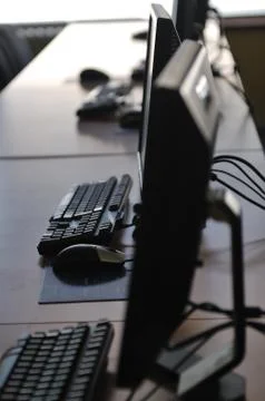 Classroom computer 스톡 사진