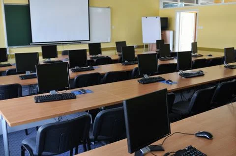 Classroom computer 스톡 사진