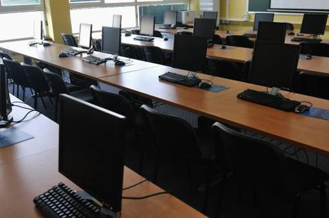 Classroom computer 스톡 사진
