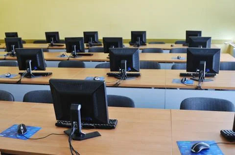 Classroom computer 스톡 사진