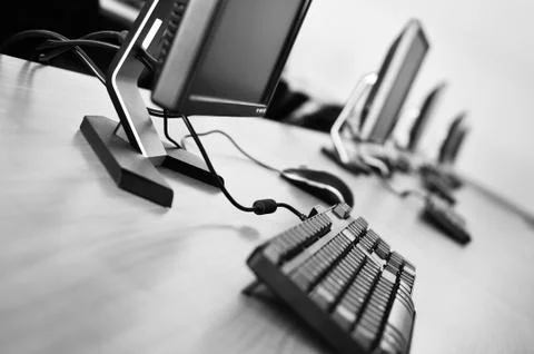 Classroom computer Stock Photos