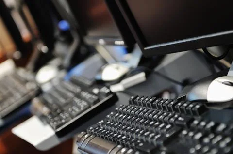 Classroom computer Stock Photos