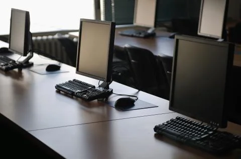Classroom computer 스톡 사진