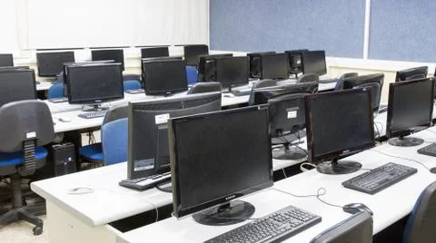 Classroom computers Stock Photos