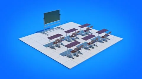 Classroom concept. 3d rendering Stock Illustration