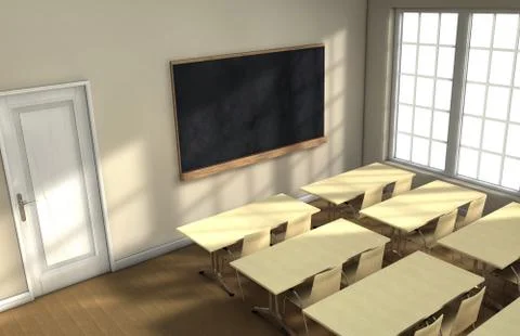 Classroom desks Stock Illustration