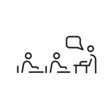 Classroom Discussion Icon Illustrazione stock