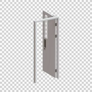Classroom Door 3D Render Illustration Element 06 Stock Illustration