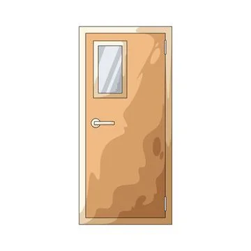 Classroom door illustration Stock Illustration