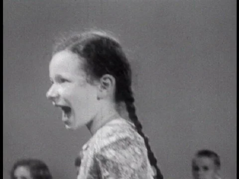 A classroom election at an American elementary school in the 1950s. Video stock 74966729