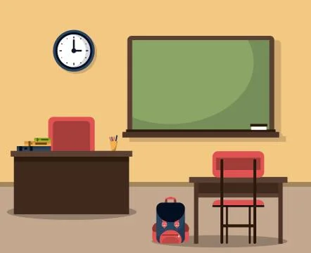 Classroom elements design Stock Illustration