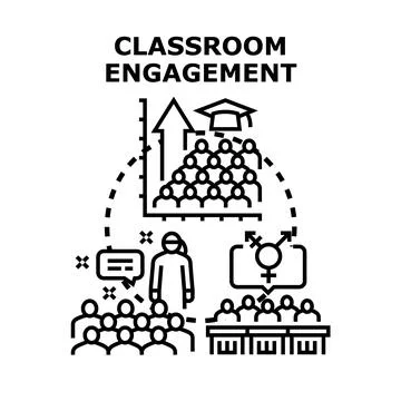 Classroom engagement concept developing active learning environment Stock-Illustration